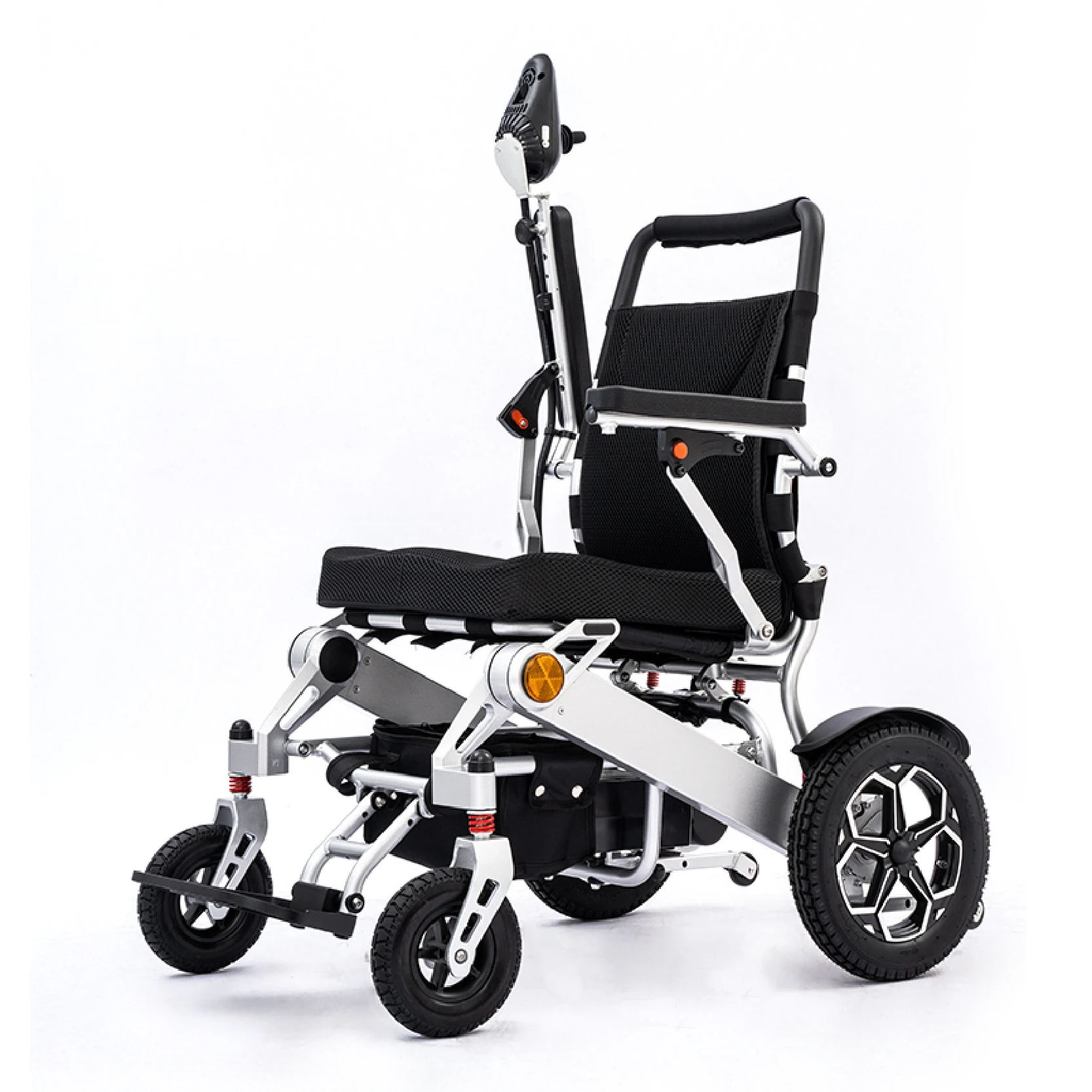 Convenient Aluminum Alloy Electric Wheelchair Elderly New Design Foldable Carton Folding 2 Years Health Care Light Power Old