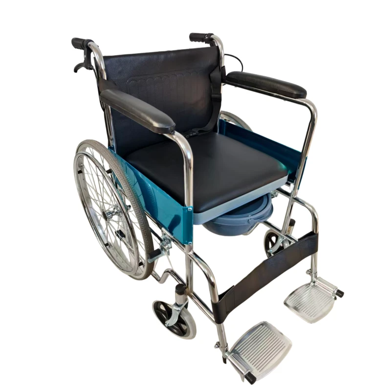 Manual Wheelchair for Patients with Handicap Foldable & Lightweight Portable Aluminium & Steel