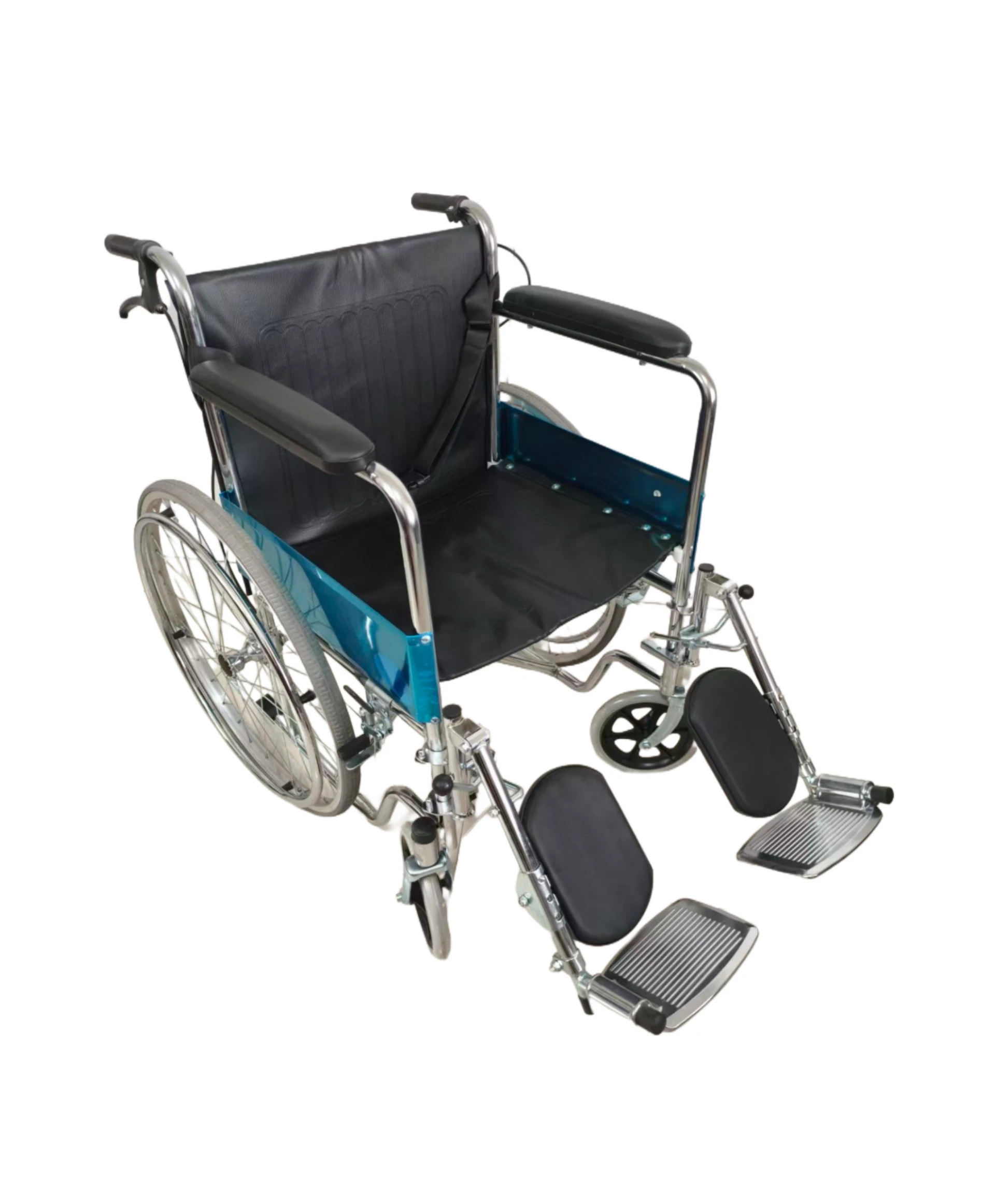 Chrome frame 809 classic style soft seat fully reclining manual wheelchair
