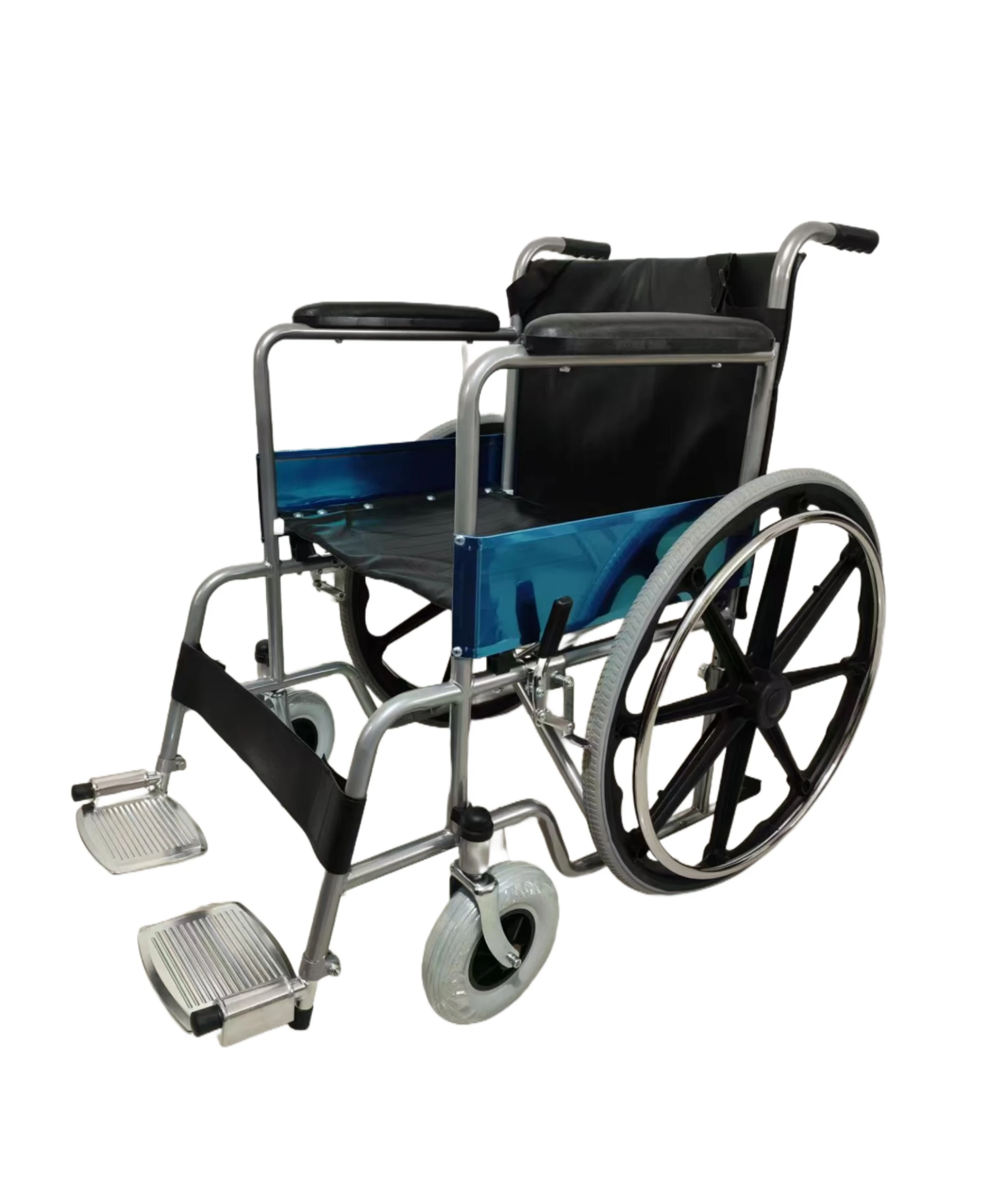 Bariatric Hydraulic Wheelchair with Reinforced Chrome Frame