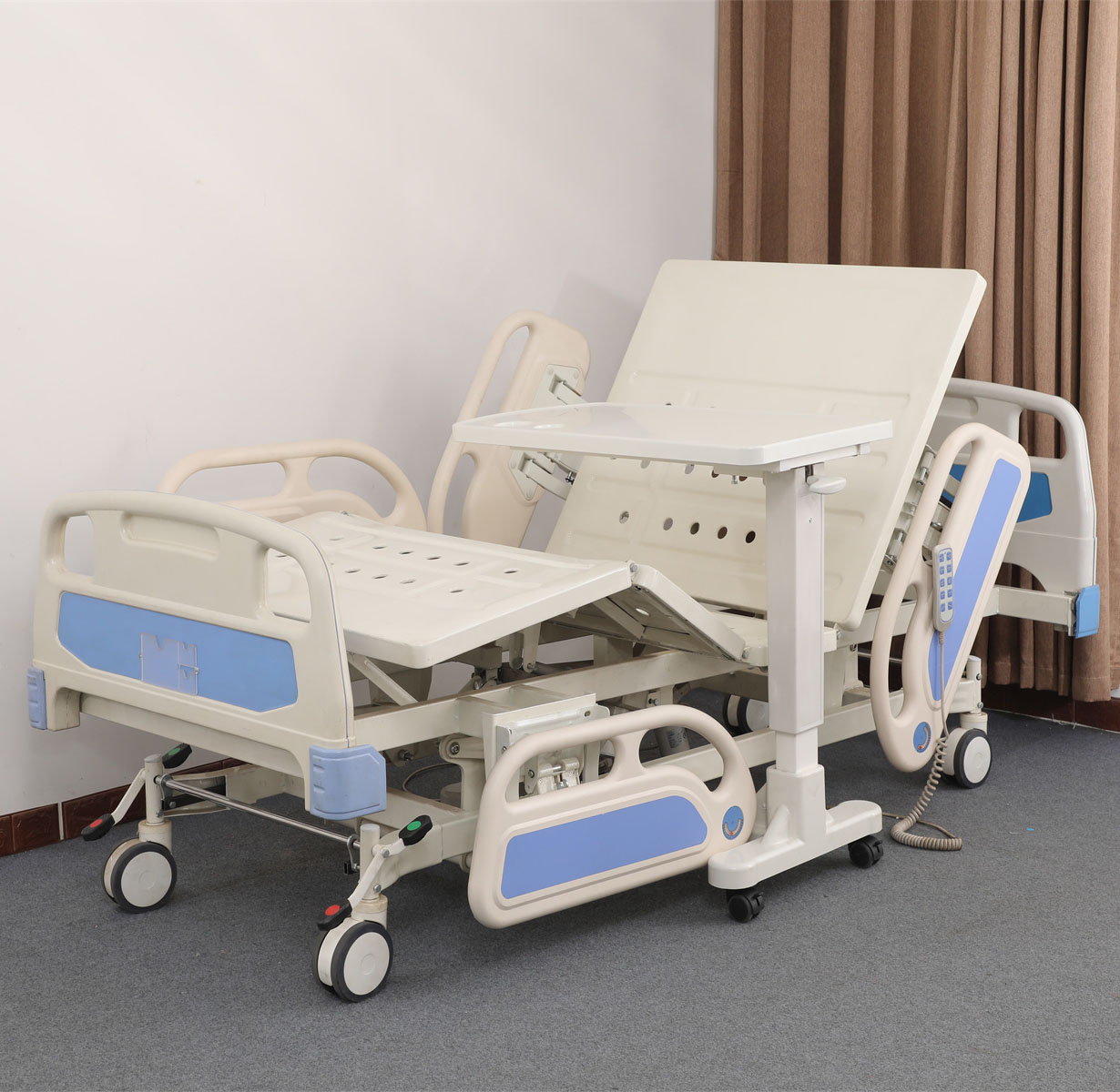 ICU Hospital Bed: 5-Function Electric, Safe & Durable
