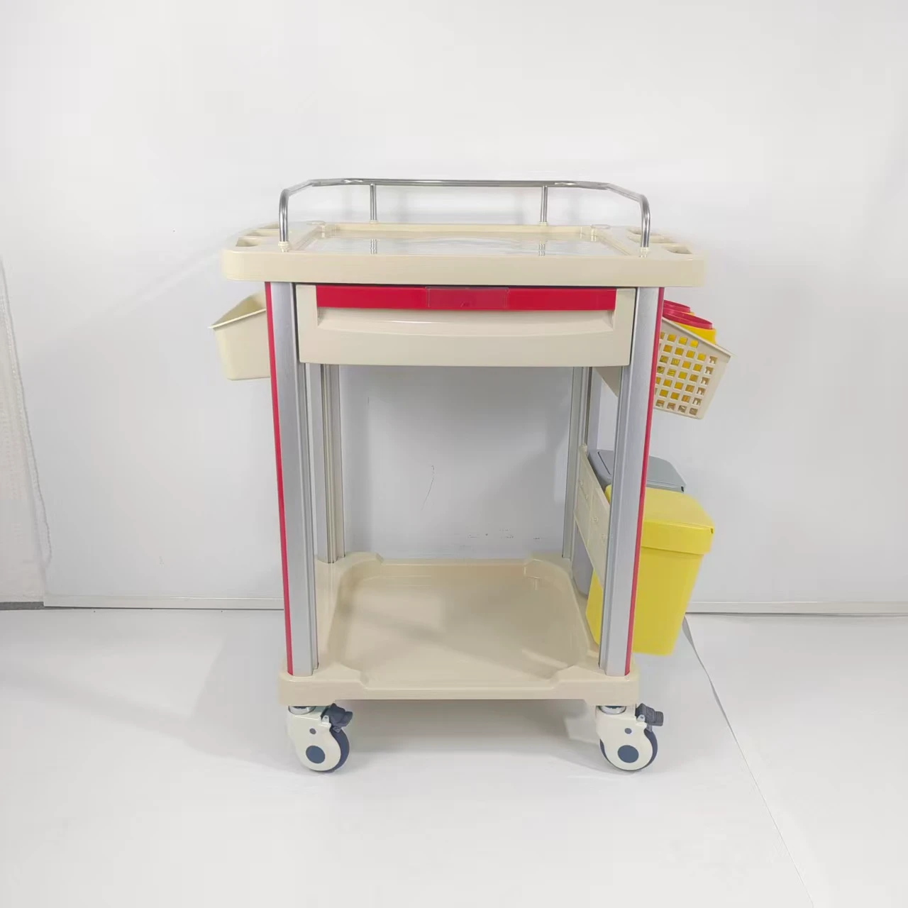 Customizable Medical Carts Infusion Trolley Zone-Separated Storage Drawer IV Infusion Cart for Hospital
