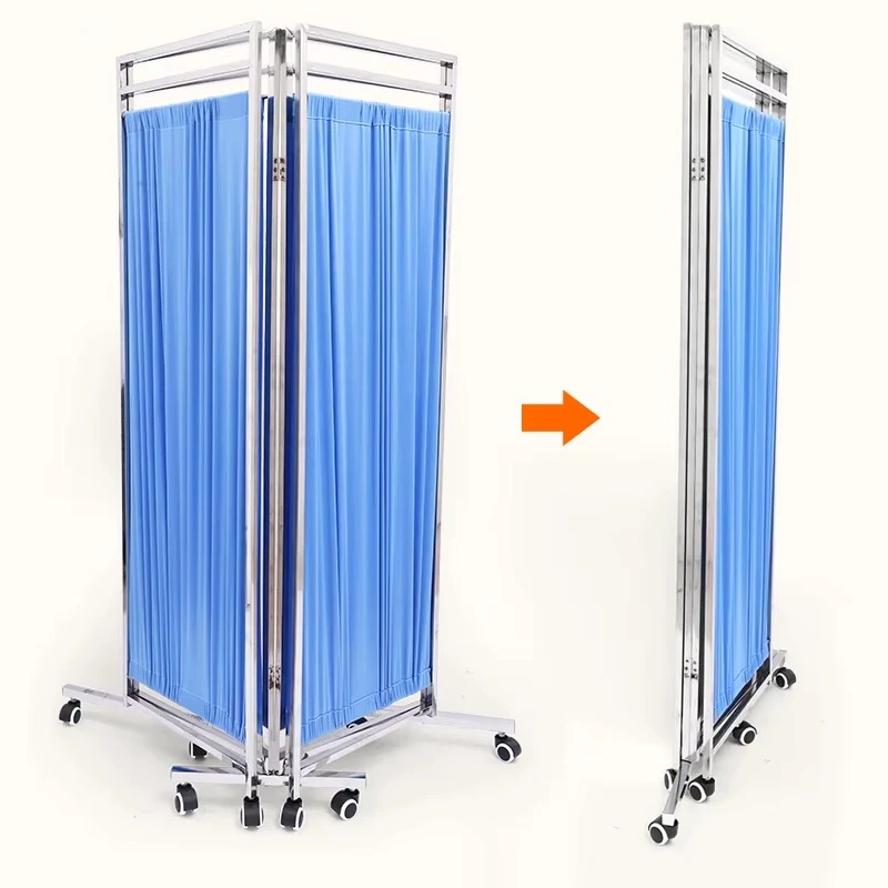 4 Fold Hospital Ward Screen Medical Screens Bed Screen For Hospital