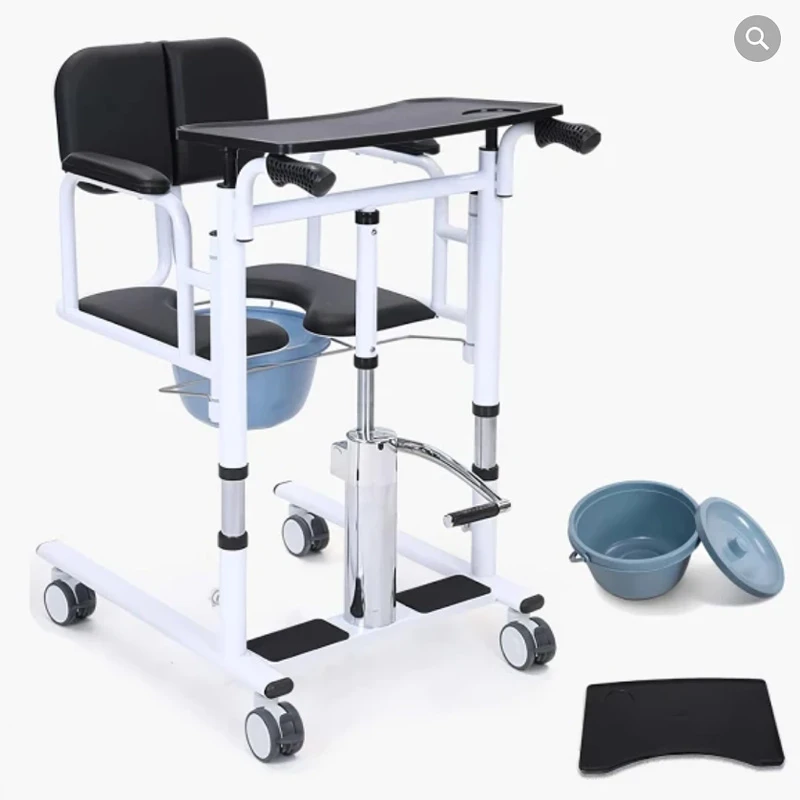 ZF-PC216 Hydraulic Patient Lift Wheelchair for Home Portable With Bedpan