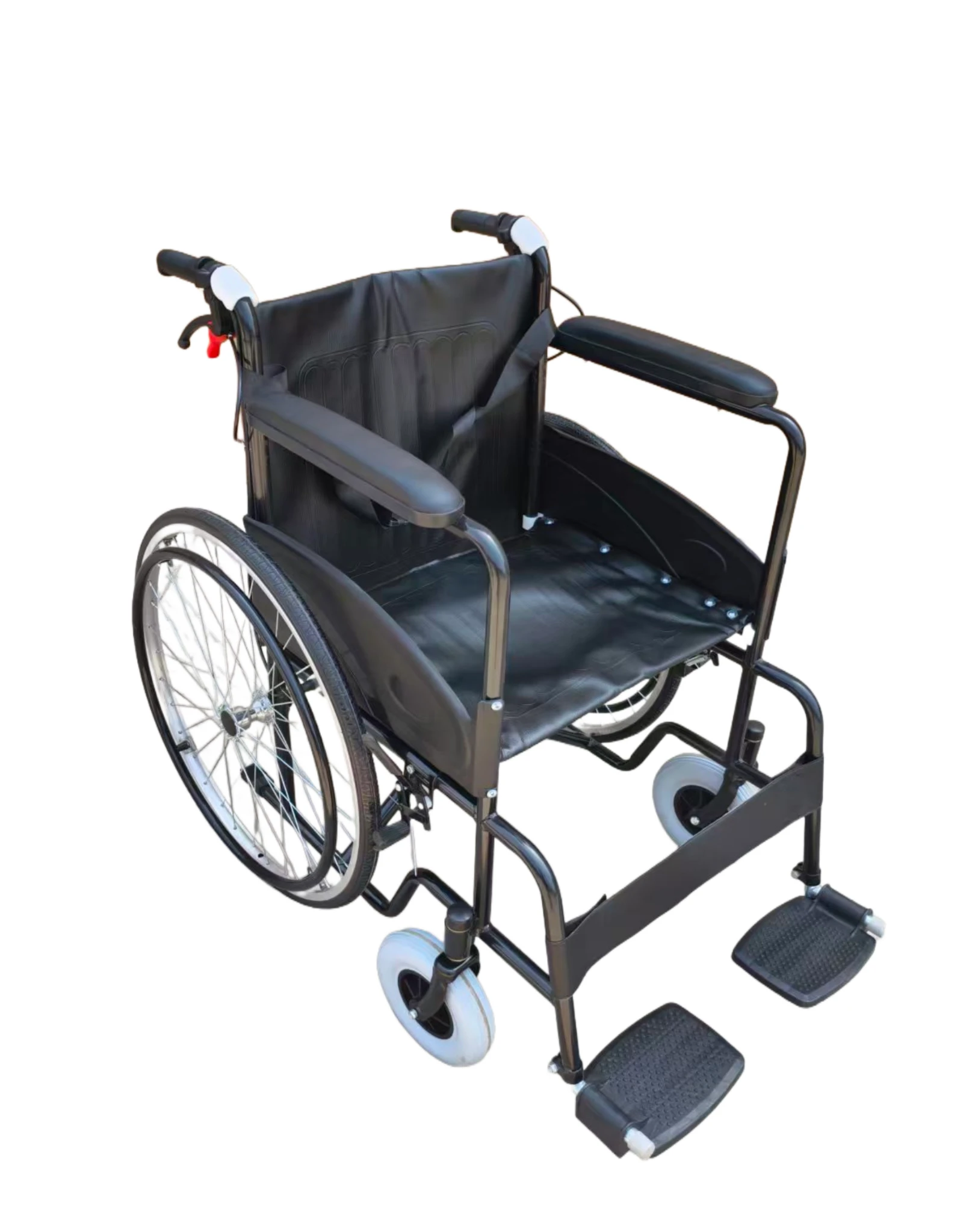 Custom Hydraulic Wheelchair  Chrome Plated Frame Adjustable Headrest Footrest for Disability