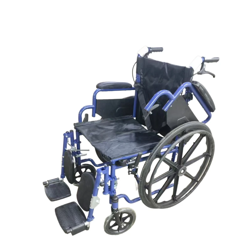 Plastic sprayed 809 model folding handle fully reclining manual wheelchair