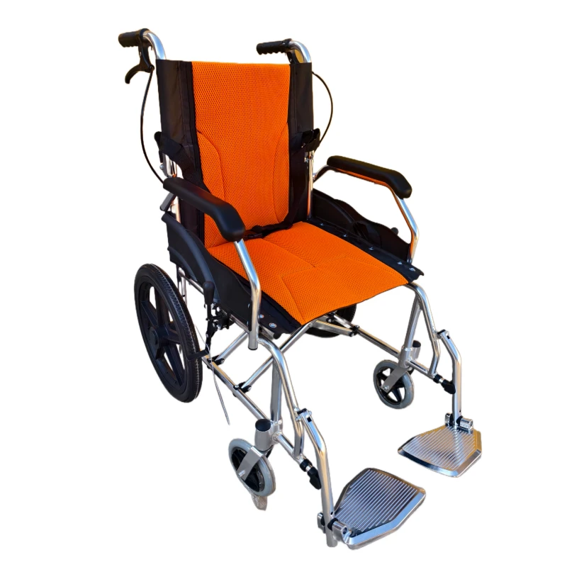 Hospital Equipment Aluminum Alloy Portable Manual Wheelchair